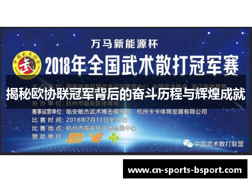 揭秘欧协联冠军背后的奋斗历程与辉煌成就